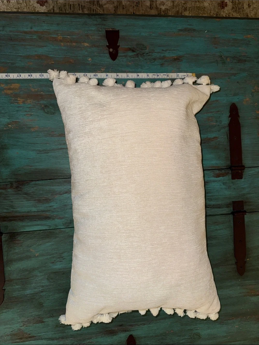 Ivory 'Blessed' Throw Pillow with Gray Script